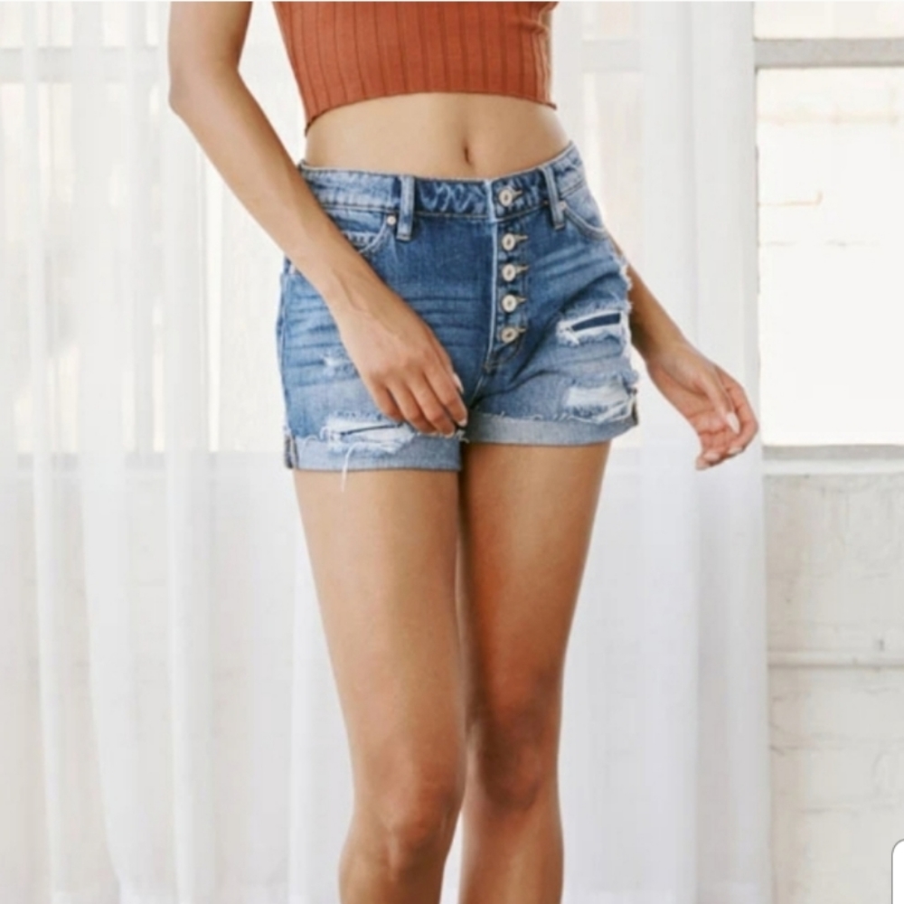KanCan Jovana Ultra High Rise Shorts Large S3